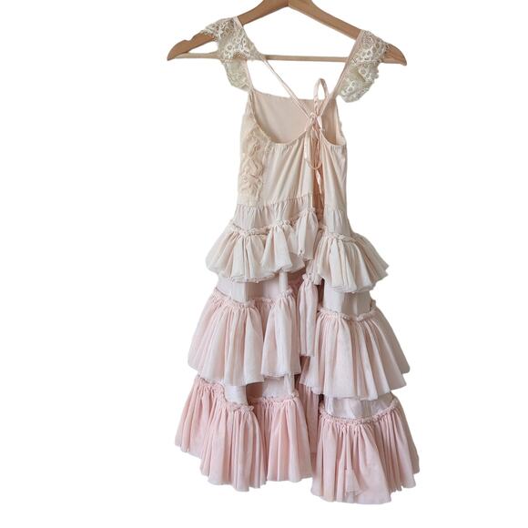 Dollcake Girls Dress Love Potion Ruffle Lace Party Tiered Pink White Size 6 RARE - Picture 4 of 10